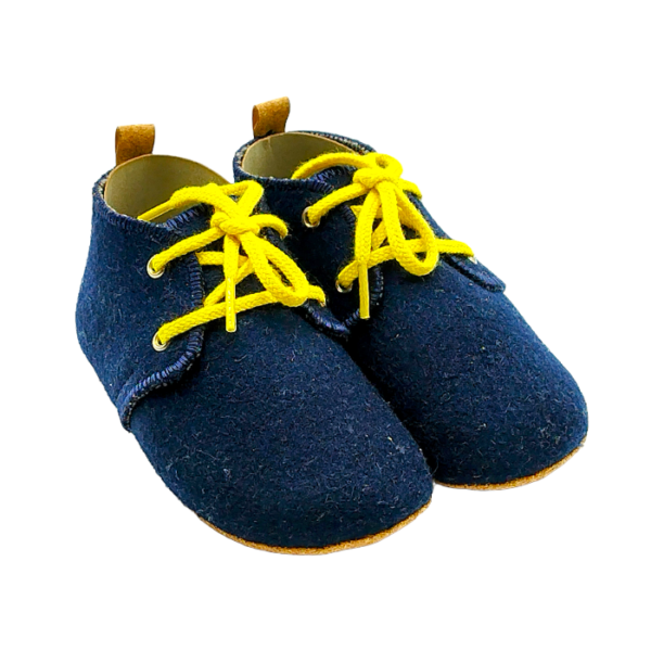 Sapato Bebé em Burel Navy